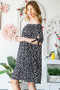 Heimish Full Size Short Sleeve Off Shoulder Animal Mini Dress Plus Size