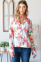 Heimish Full Size Multi Color Floral Blazers with Tunic Plus Size
