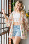 Heimish Full Size Multi Color Floral Open Cardigan Plus Size