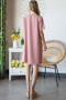 Heimish Full Size Solid Ribbed Mini Dress with Button Plus Size
