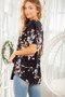 Heimish Full Size Crisscross Neck Floral Babydoll Top Plus Size