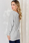 Basic Bae Full Size Ribbed Round Neck Slit T-Shirt