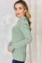 Basic Bae Full Size Ribbed Mock Neck Puff Sleeve T-Shirt