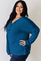 Basic Bae Full Size Ribbed Half Button Long Sleeve T-Shirt