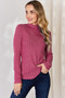 Basic Bae Full Size Ribbed Mock Neck Long Sleeve T-Shirt