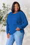 Basic Bae Full Size Ribbed Round Neck Slit Knit Top