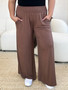 Basic Bae Full Size Smocked Wide Waistband Wide Leg Pants