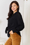 Double Take Waffle-Knit Collared Neck Dropped Shoulder Shirt