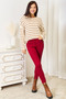 Double Take Striped Boat Neck Sweater