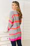 Woven Right Ribbed Long Sleeve Cardigan