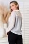 Double Take Color Block Curved Hem Shirt