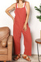 Perfee Wide Leg Overalls with Front Pockets