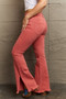 RISEN Bailey Full Size High Waist Side Slit Flare Jeans