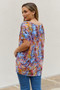 Be Stage Full Size Printed Dolman Flowy Top