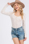 Ces Femme Velvet Floral Long Sleeve Bodysuit