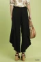 Umgee Flowy Asymmetrical Hem Wide Leg Pants