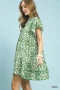 Umgee Abstract Print Babydoll Mini Dress