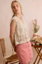 SO ME Summer Crochet Patterned Sleeveless Vest Top