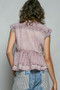 POL Eyelet Embroidery Pintuck Sleeveless Cotton Blouse