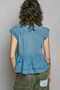 POL Eyelet Embroidery Pintuck Sleeveless Cotton Blouse