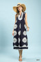 Umgee Sleeveless Geometric Midi Dress