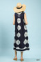 Umgee Sleeveless Geometric Midi Dress