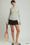 Umgee Long Sleeve Mock Neck Top