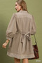 Umgee Striped Contrast Belted Puff Sleeve Mini Dress