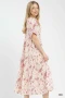 Umgee Floral Tiered Midi Dress with Ruffle Trim