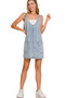 Zenana Denim Overall Dress with Front Pockets
