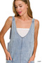Zenana Denim Overall Dress with Front Pockets