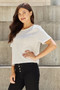 And The Why Pearly White Full Size Criss Cross Pearl Detail Open Back T-Shirt