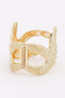Starfish Hinged Cuff Bracelet 