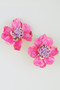 Marble Stone Blossom Flower Earrings 