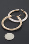 Cubic Zirconia Crystal Hoop Earrings 
