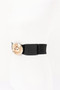 Oval Buckle Wide Waist Belt