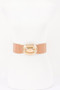 Oval Buckle Wide Waist Belt