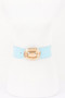Oval Buckle Wide Waist Belt