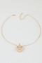 Hammered Jewel Teardrop Necklace 