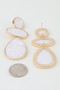 Multi Marble Brick Drop Earrings