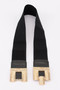 Vegan Leather Metal Buckle Elastic Plus Size Belt ​