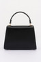 Vegan Leather Top Handle Flap Bag 