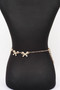 Rhinestone Bow Charm Chain Waist Belt