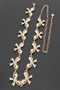 Rhinestone Bow Charm Chain Waist Belt