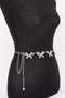 Rhinestone Bow Charm Chain Waist Belt