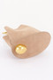 Faux Suede Metal Handle Bag