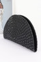 Rhinestone Half Moon Party Clutch 
