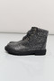 Forever Link Rhinestone Lace-Up Combat Boots