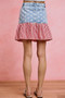SO ME Stars And Stripes Fit And Flare Denim Mini Skirt