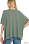 Zenana Oversized Slub Hacci Top
